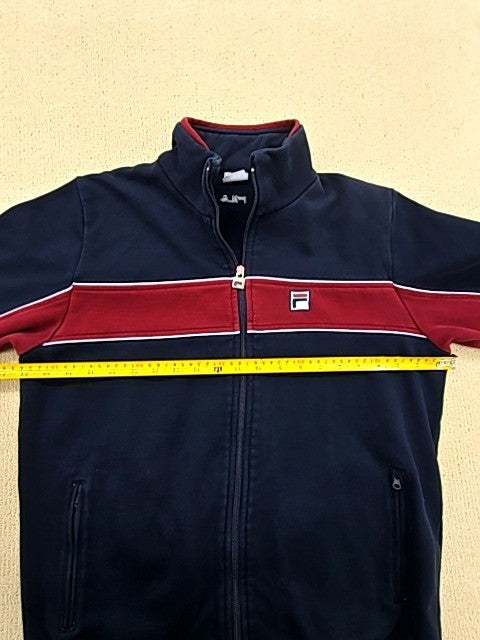 Fila Vintage 90s Retro Track Jacket XXL Navy/Burgundy Full Zip