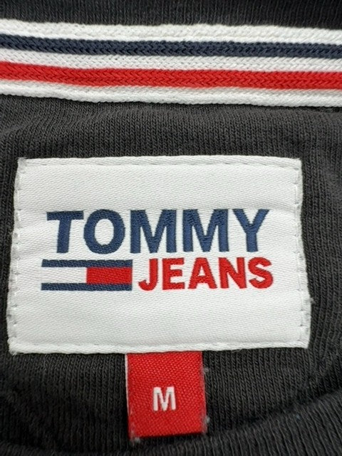 Tommy Jeans Men's Black Logo Cotton Crewneck Sweater Size M Excellent