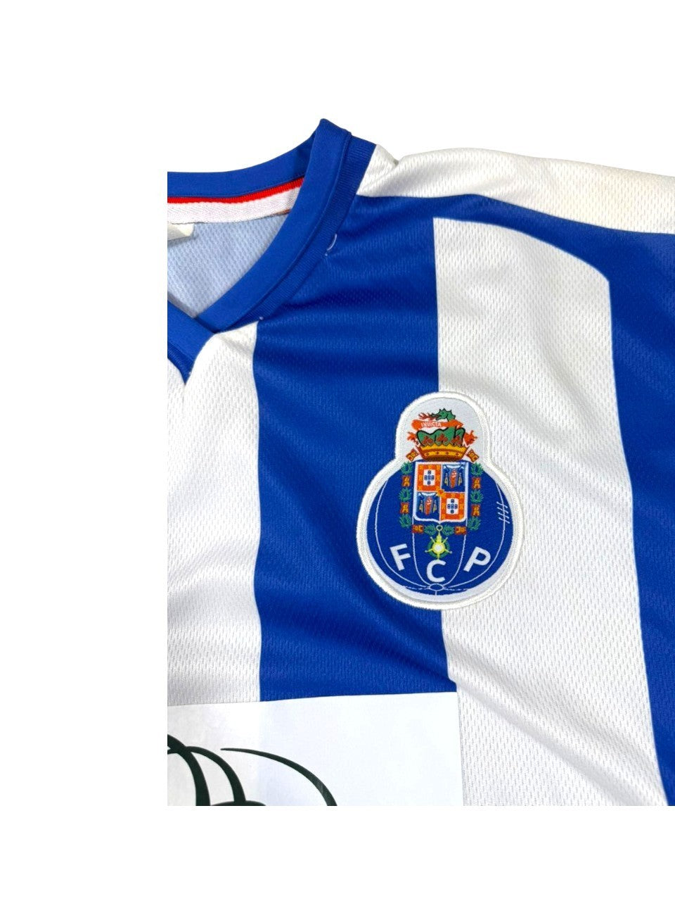 FC Porto Men's Soccer Jersey Blue White Striped Short Sleeve Football Shirt Size