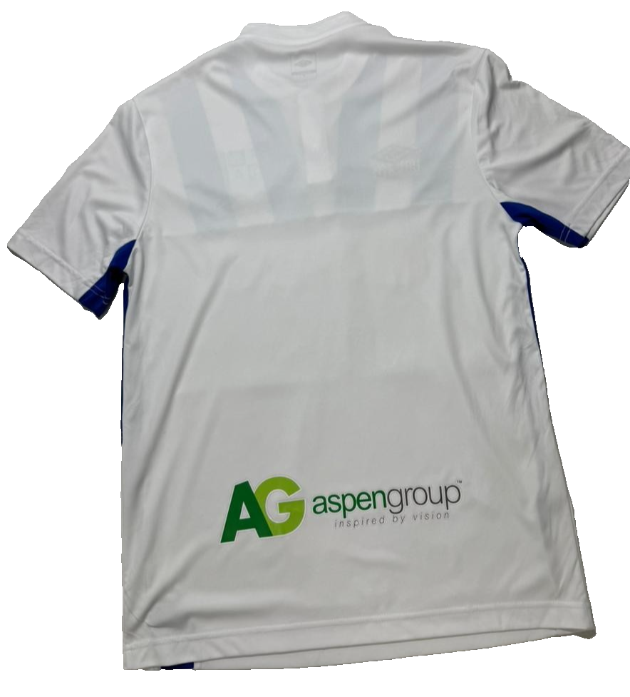 Authentic Umbro Penang Fa Pba Men's White Blue Football Soccer Jersey M