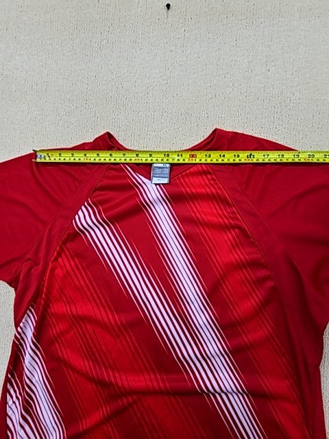 Nike Men's Red Total 90 Soccer Jersey XL Striped Short Sleeve