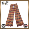 Koton Women's Multicolor Pants – Size L, Wide Leg