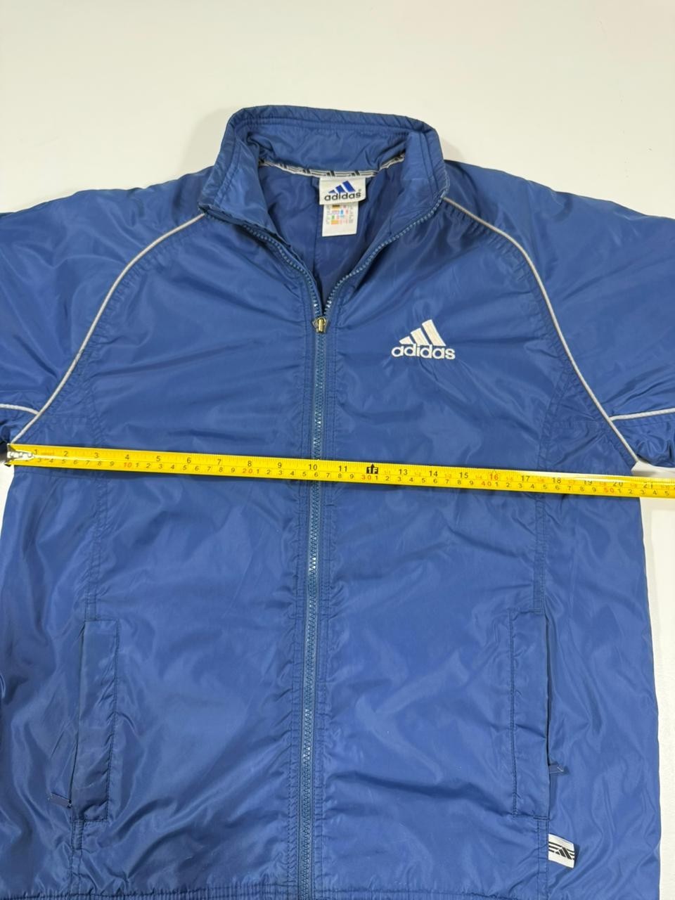 Adidas Blue Full Zip Lightweight Jacket Men's Size M Made in Indonesia