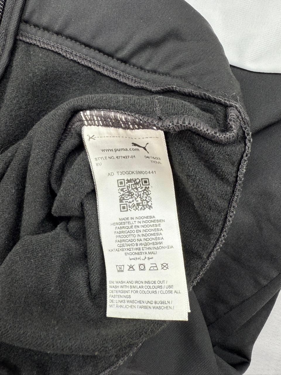 PUMA Men's Black Track Jacket M Full Zip Polyester Long Sleeve