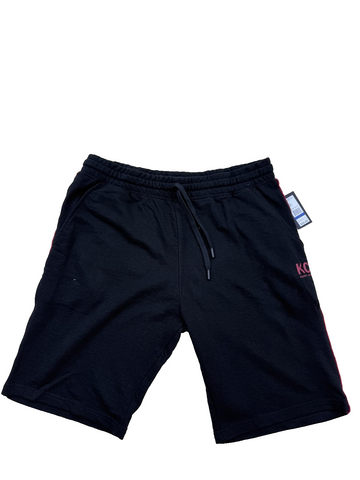 Kenneth Cole Black Fleece Jogger Shorts Men's XLT Cotton Poly Drawstring