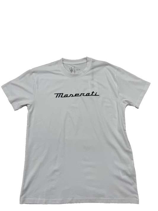 Maserati Men's White T-Shirt – Size XL, One-off pre-loved from Artistic