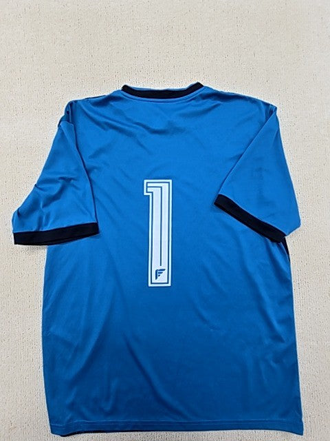 Under Armour Men's Blue Abstract Mesh Short Sleeve Jersey Crewneck