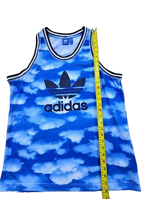 Adidas Unisex Blue Cloud Tank Top Crewneck Size L