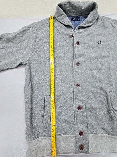 Fred Perry Men's Steel Marl Tipped Hooded Sweatshirt XXL