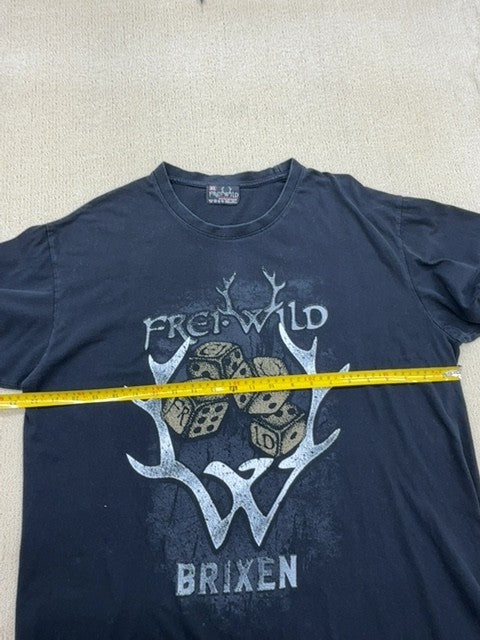 Frei.Wild Men's Charcoal Gray Band T-Shirt XL Vintage Brixen