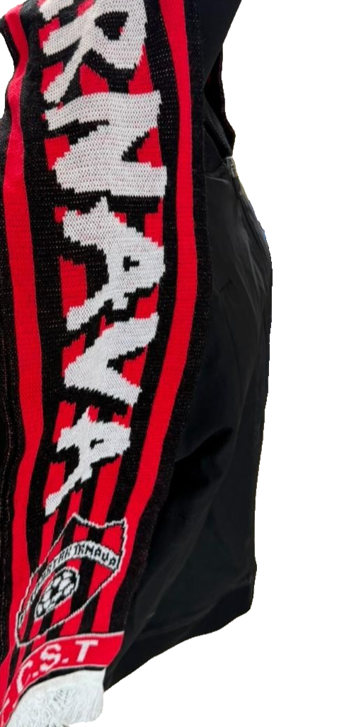 Fc Vlasim Vlasko 10 Jan Black Red Knitted Football Soccer Scarf F.C.