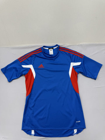 Adidas Men's Blue Stripe Short Sleeve Climalite Jersey S Thailand