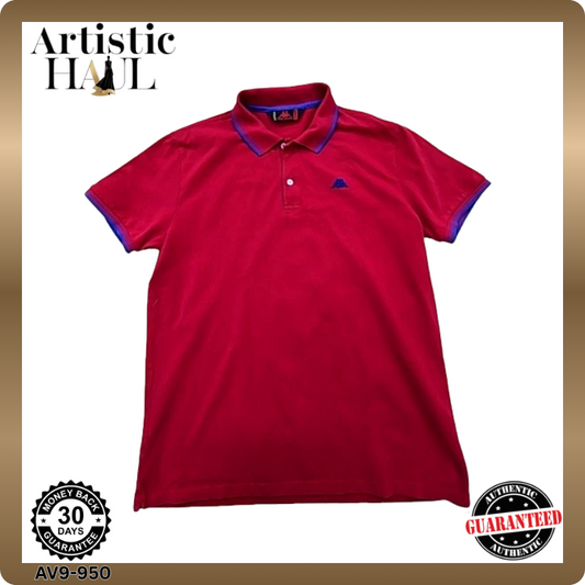 Kappa Men's Red Polo Shirt – Size XXL, Short Sleeve, Cotton
