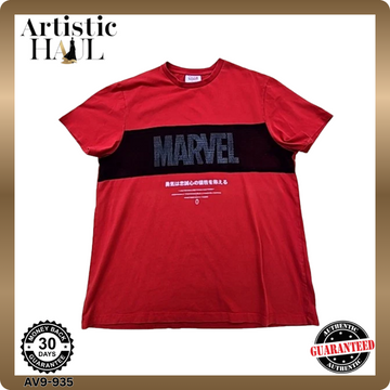 Marvel Men's Red 2XL Short Sleeve Color Block Graphic T-Shirt