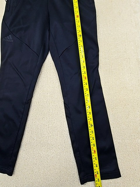 Adidas Men's Navy Track Pants Size M Zipper Pockets Drawstring