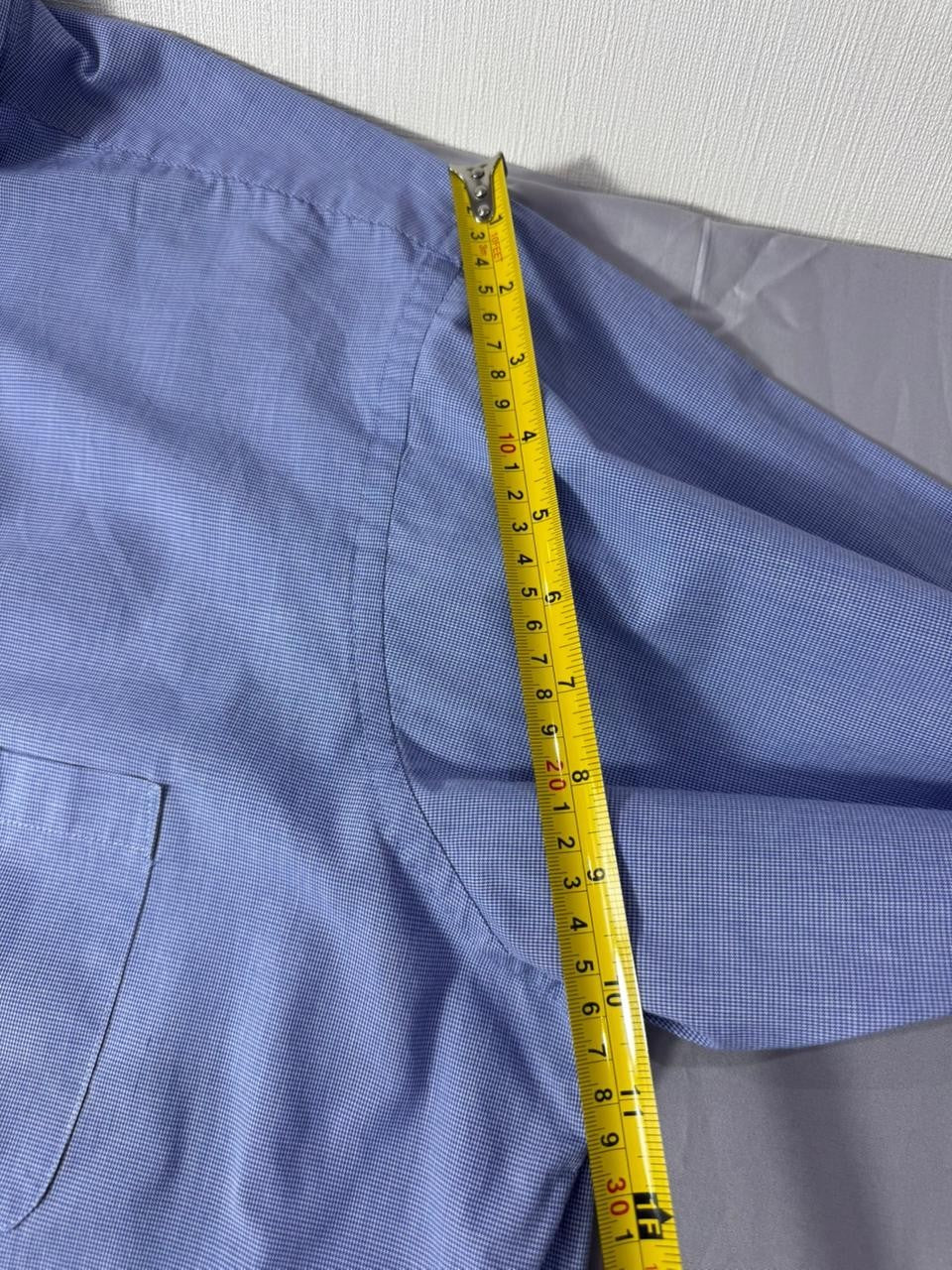 Chaps Men's Large Button Down Shirt Blue Classic Fit Wrinkle Free
