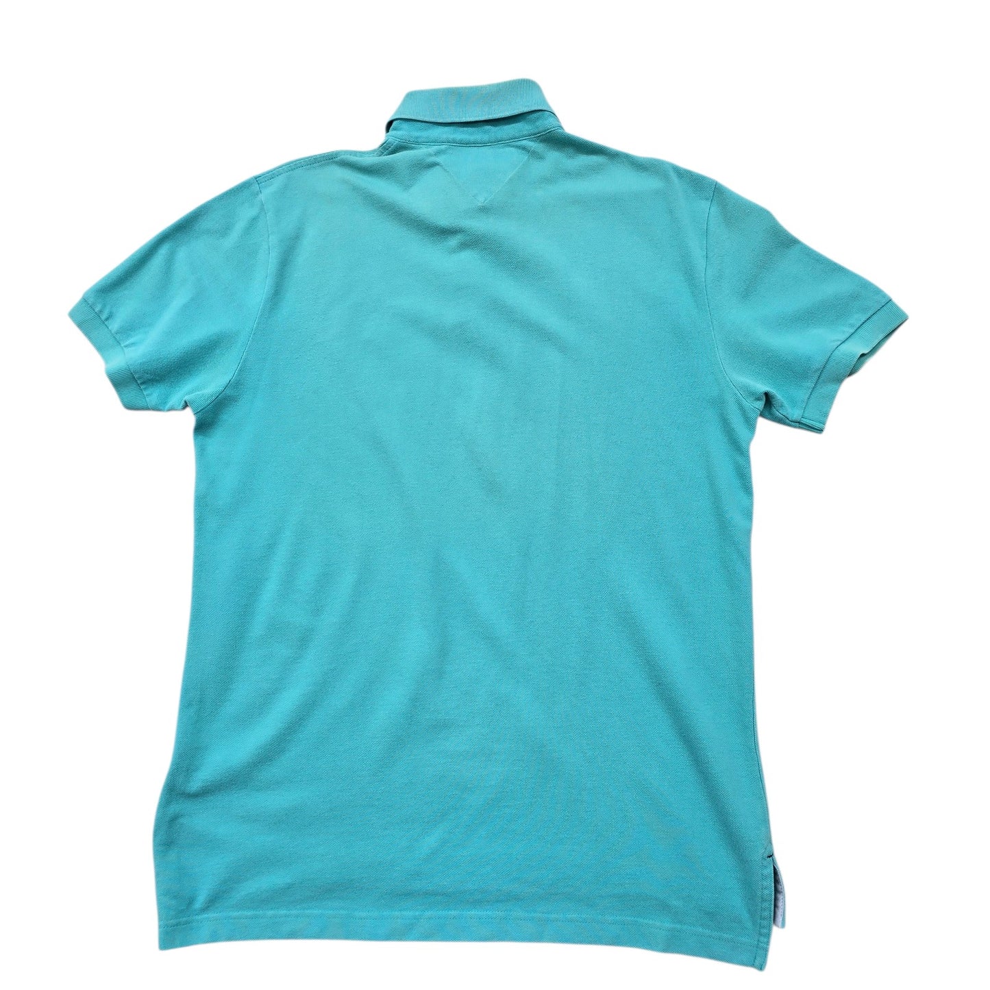 Tommy Hilfiger Men’s Turquoise Cotton Pique Polo Shirt M Classic Logo