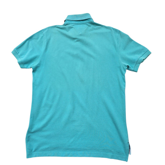 Tommy Hilfiger Men’s Turquoise Cotton Pique Polo Shirt M Classic Logo