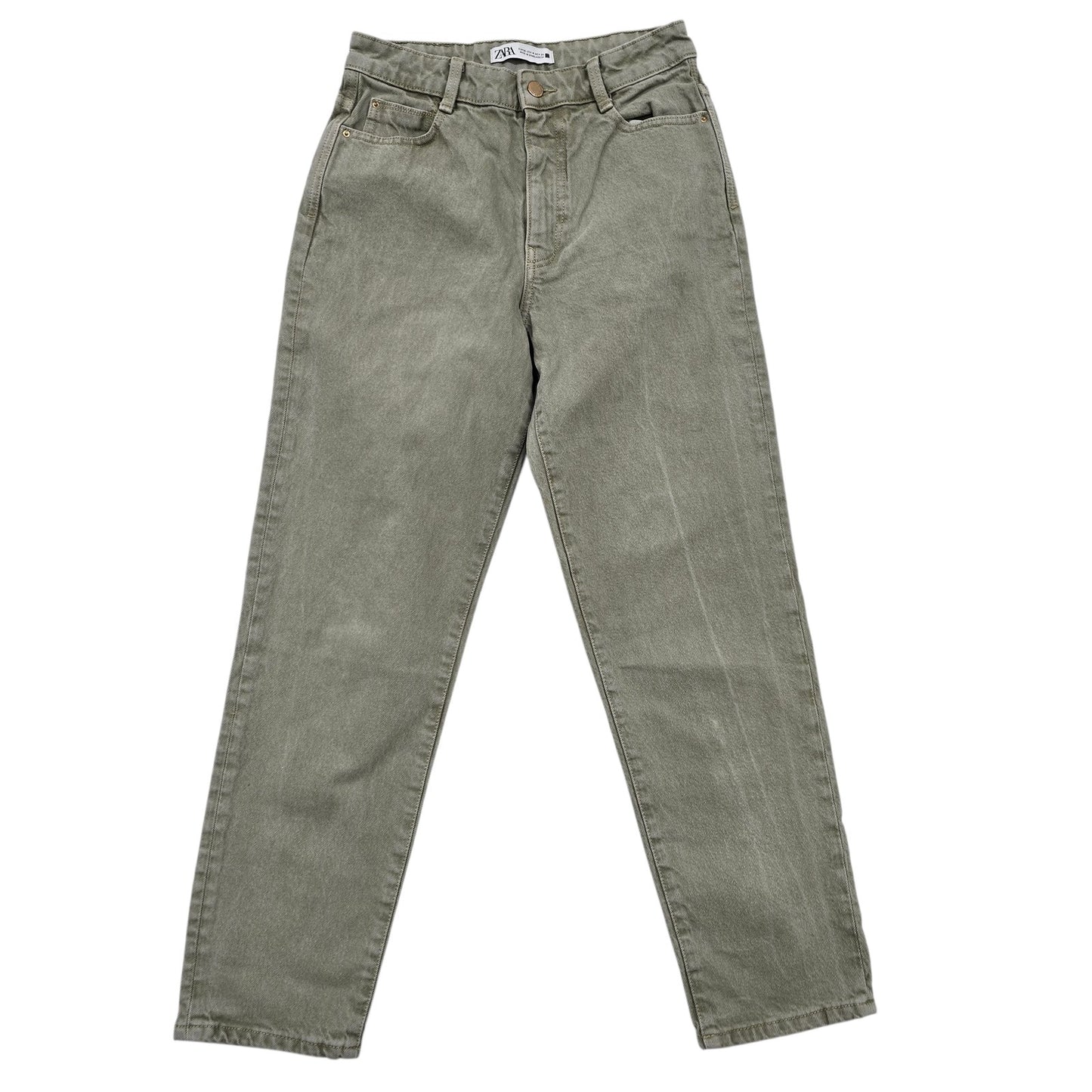 ZARA Women's Sage Green Straight Leg Jeans Size 4