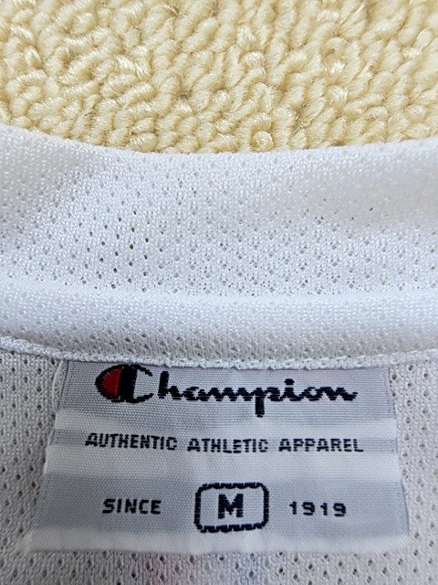 Champion Vintage 2003 White Mesh Basketball Jersey Men's M Sleeveless