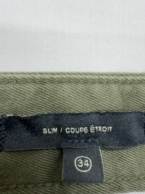 Dockers Men Olive Chino Pants Size S Straight Leg Regular Button