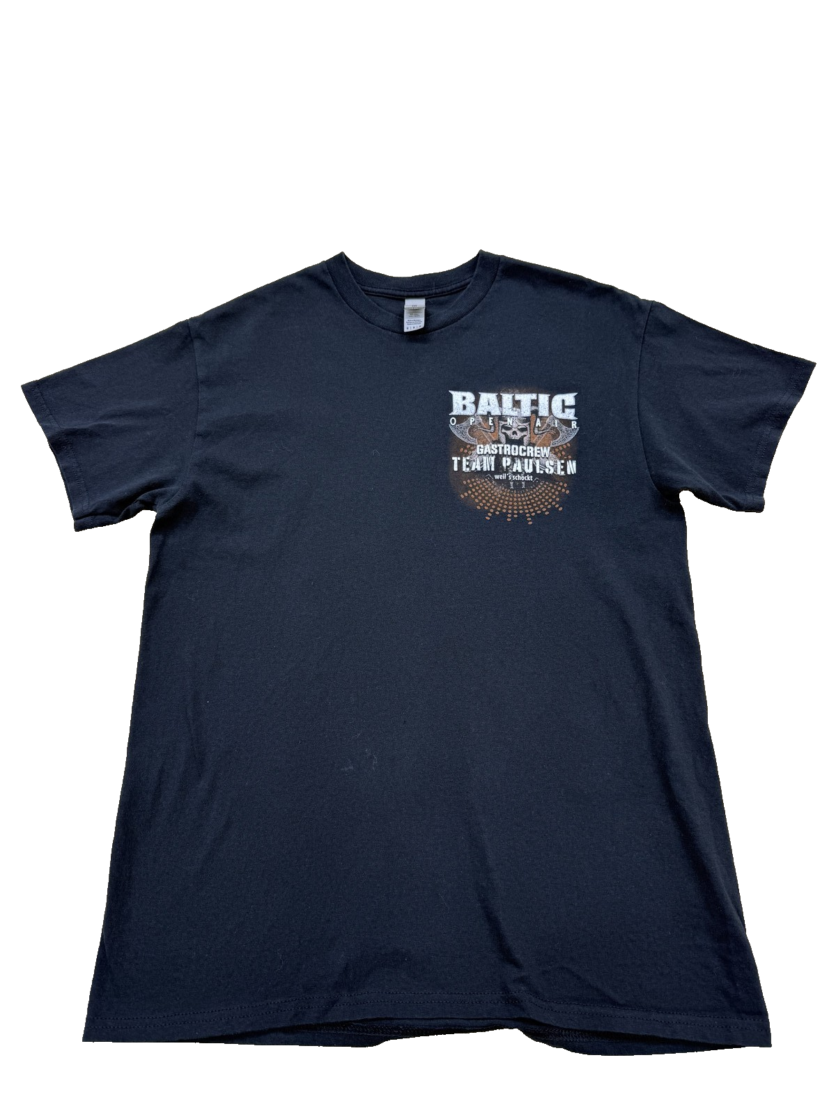 Gildan Men's Black Baltic Graphic T-Shirt Size M Heavy Cotton