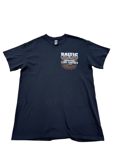 Gildan Men's Black Baltic Graphic T-Shirt Size M Heavy Cotton