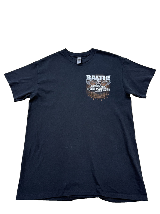 Gildan Men's Black Baltic Graphic T-Shirt Size M Heavy Cotton