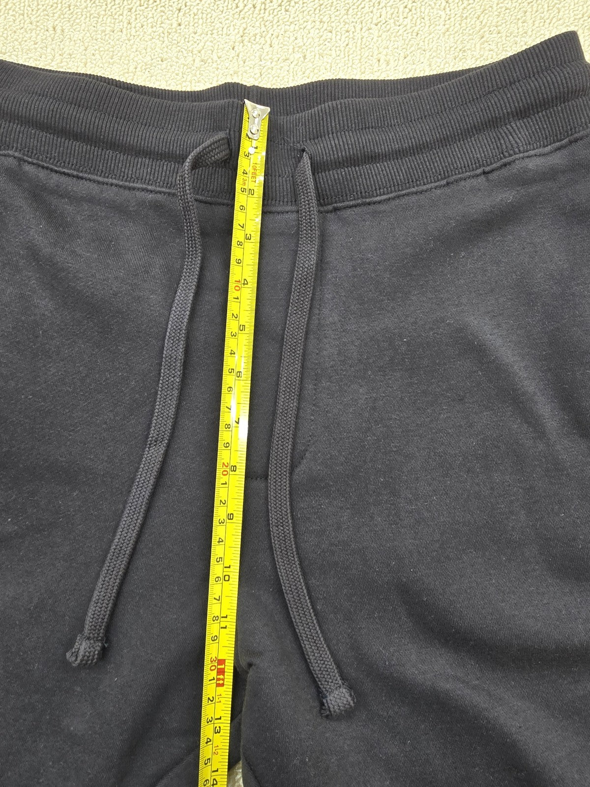French Connection Black Cotton Blend Jogger Sweatpants M Long Inseam Men