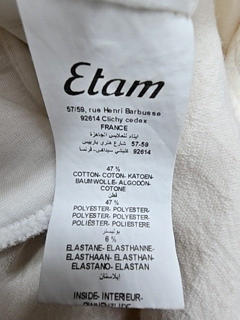 Etam Women's Cream Fit & Flare Knee Dress Size 10