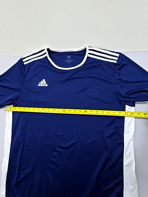 Adidas Men's Navy Stripe Jersey 2XL AeroReady Short Sleeve