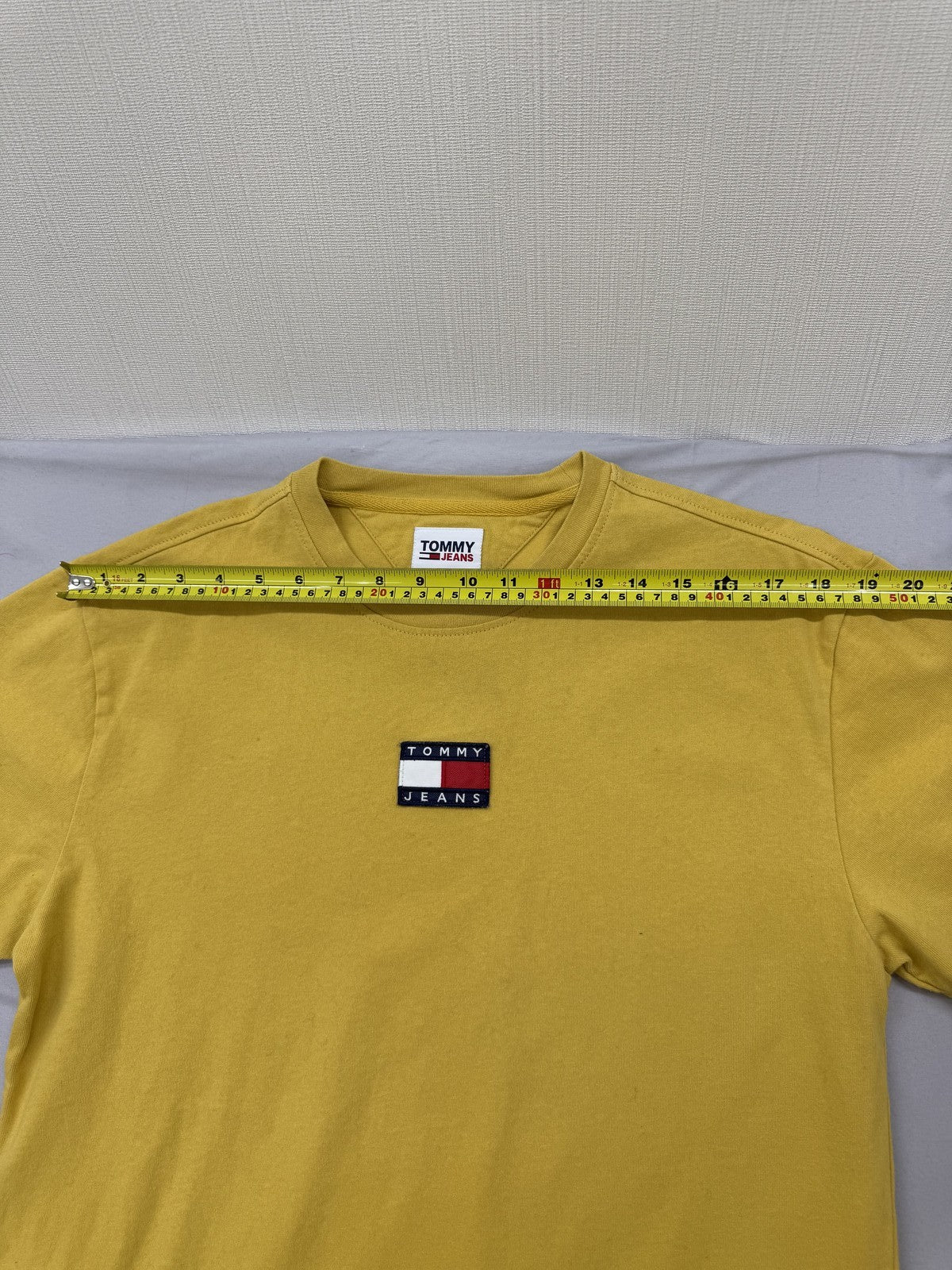Tommy Jeans Men's Yellow Logo T-Shirt M Regular 100% Cotton