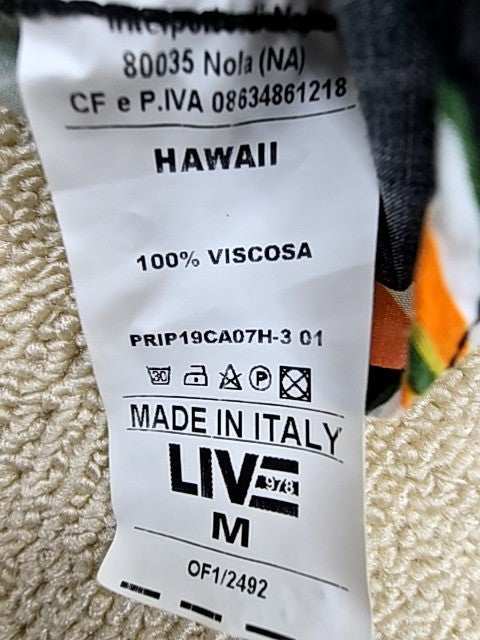 Live Men's Multicolor Hawaiian Aloha Shirt Size M Short Sleeve