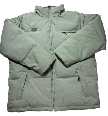 Fila Men�S Puffer Jacket Xxl Light Green Padded Winter Coat High Neck Zip Pocket