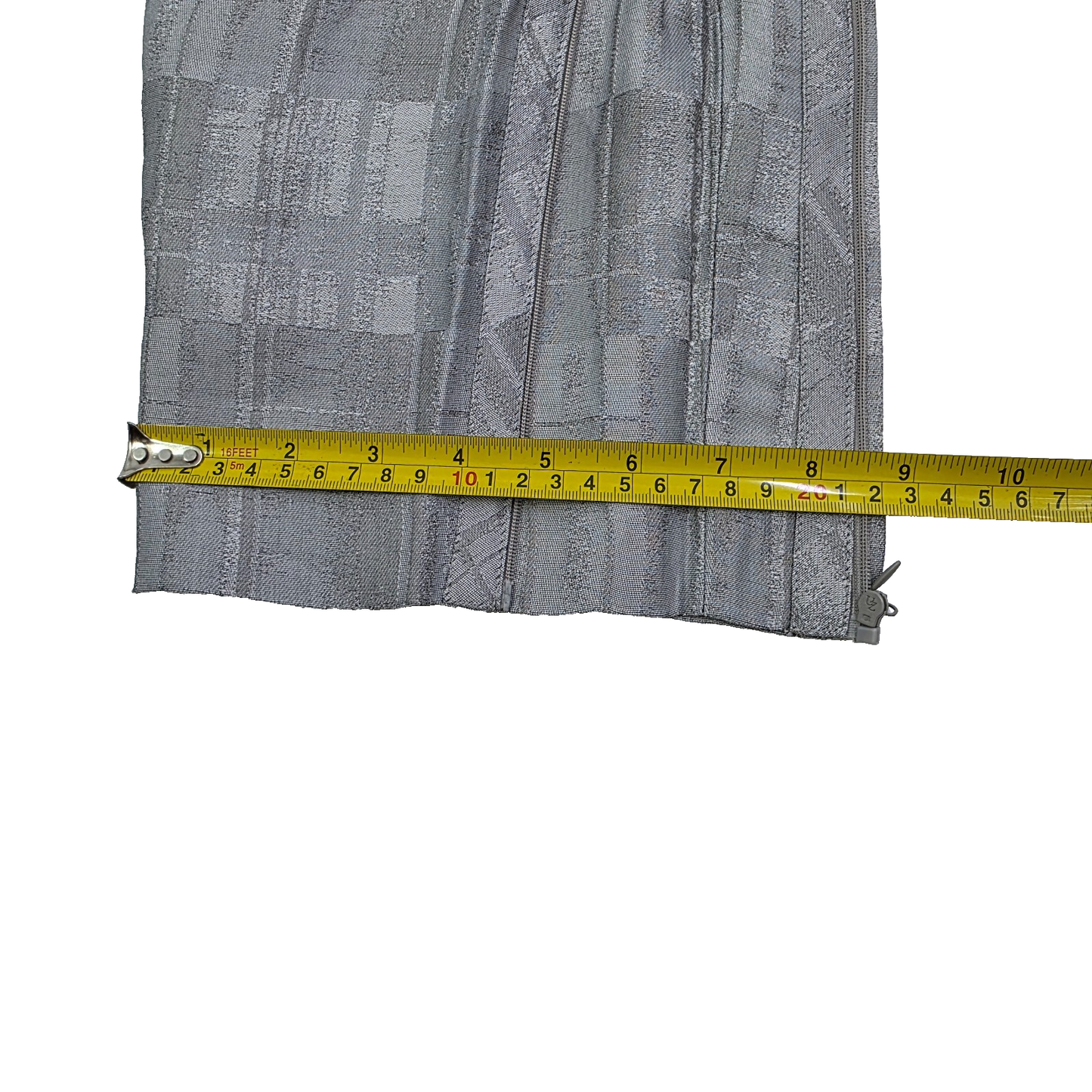 Giorgio Armani Check Motif Concealed Trousers Grey Wide Pleats Pants 42 BNWT