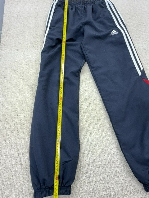 Adidas Navy 3-Stripes Track Pants L Tapered Drawstring NWT