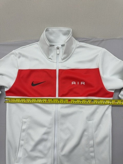 Nike Air Men's Activewear Jacket White/Red Sz S Zipper Poly
