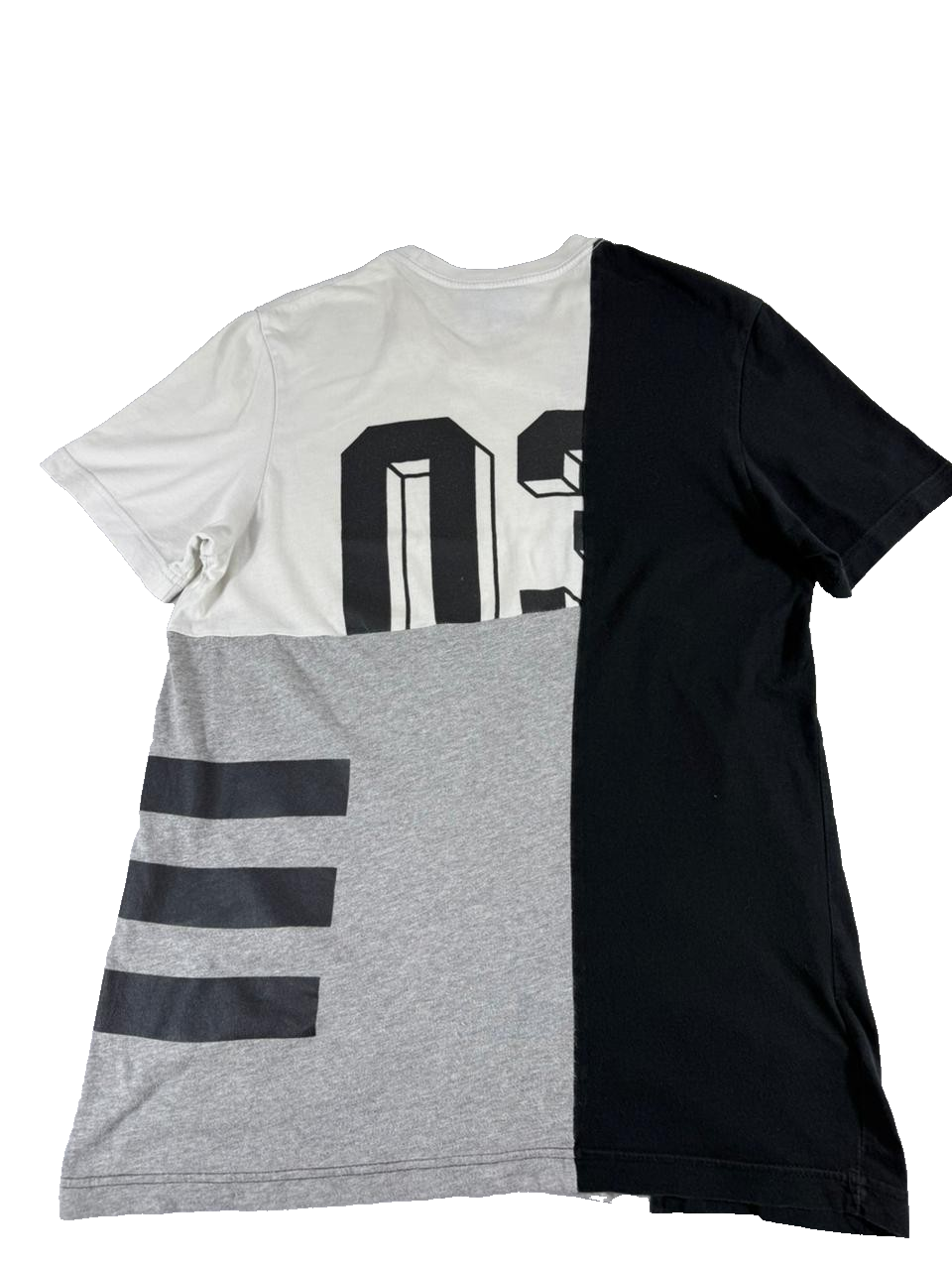 Adidas Originals Mens Colorblock T Shirt Black White Grey Size M