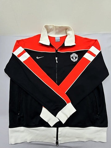 Nike Men's Manchester United Track Jacket Red Black White XL Vintage