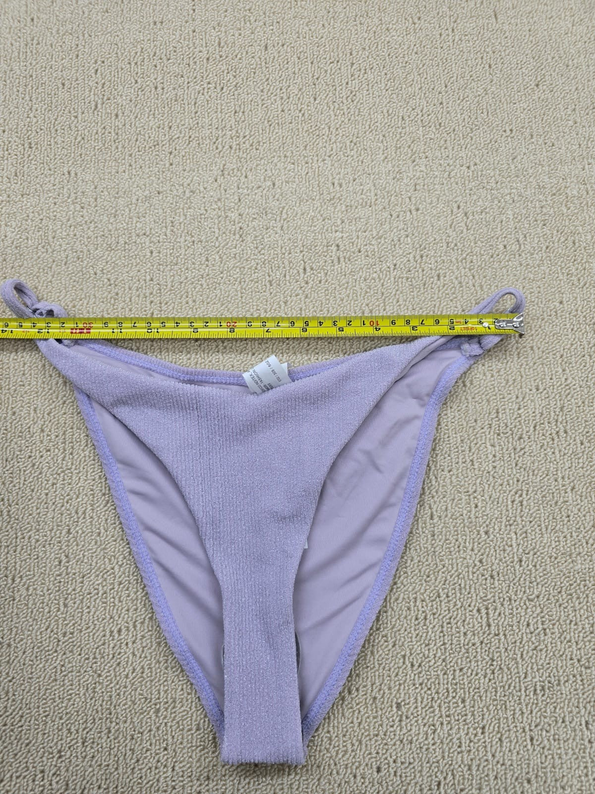 Lefties Women's L Purple Textured Bikini Bottom Swimwear