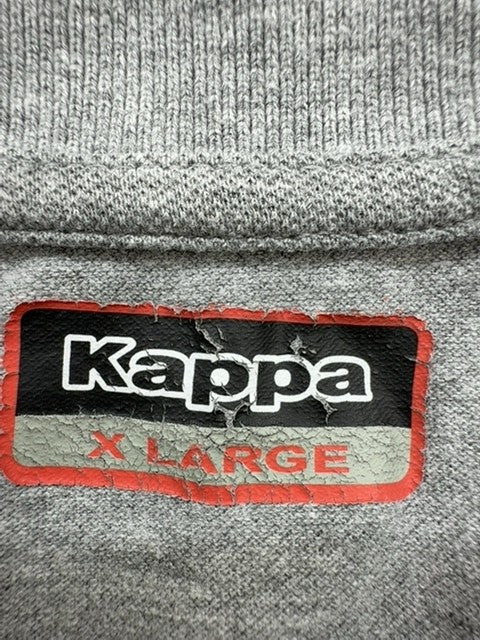 Kappa Men's Grey Cotton Polo Shirt XL Short Sleeve Classic Fit