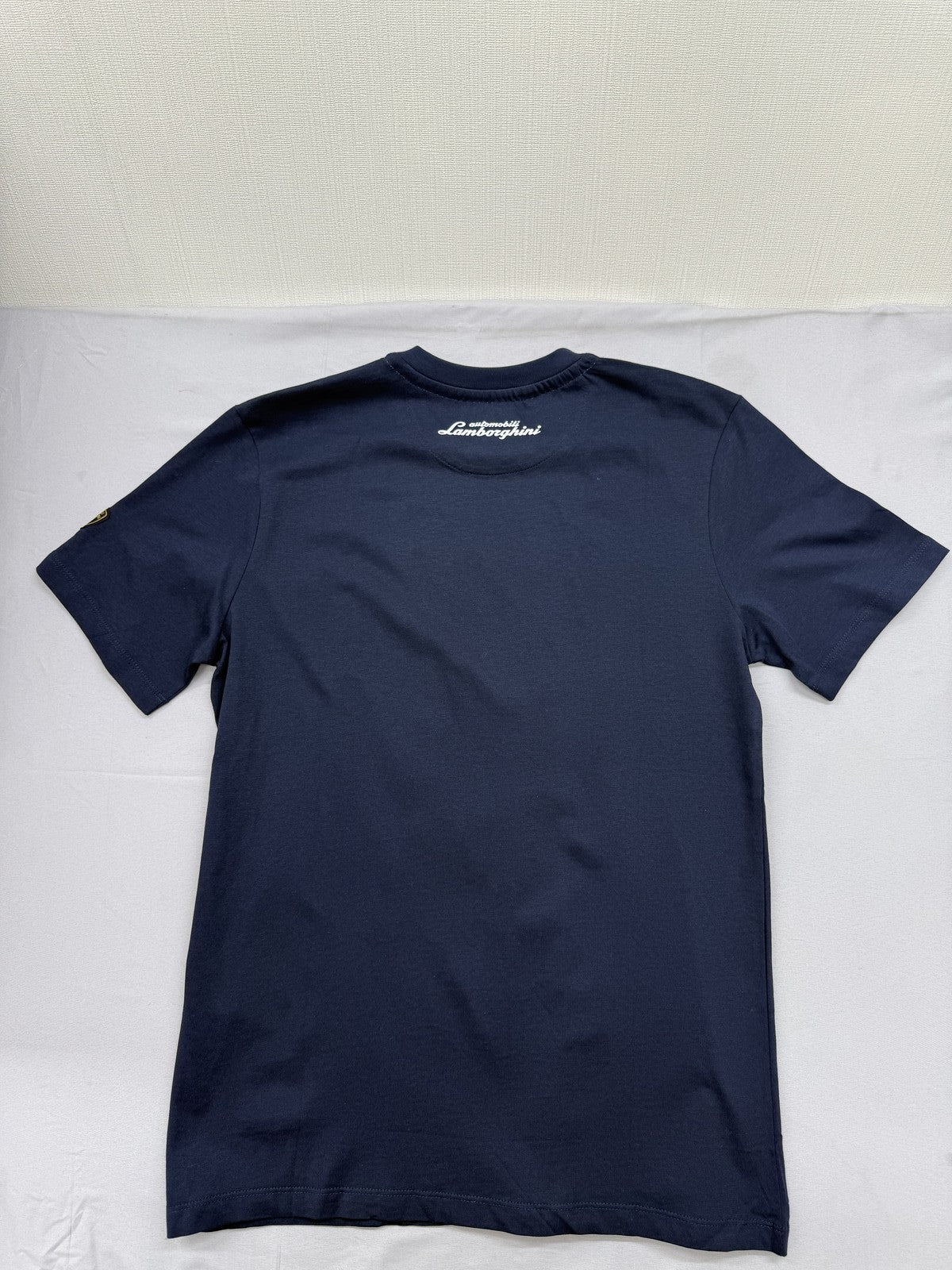 Lamborghini Swinger Men's Dark Blue S Cotton T-Shirt Graphic Logo Patch