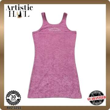 Juicy Couture Pink Tank Dress M Terry Scoop Neck Women Casual