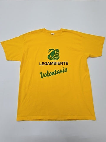 Fruit of the Loom Unisex Yellow Graphic T-Shirt Size XL Regular