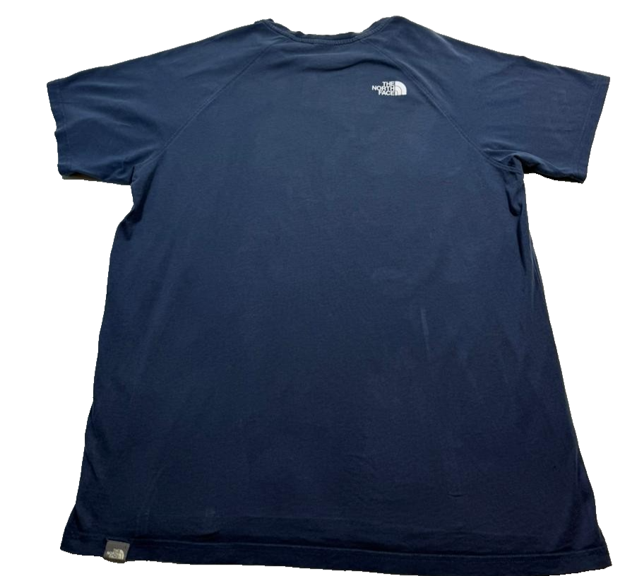 The North Face Navy Blue T-Shirt, Men'S Xl, Logo Print Casual Cotton Tee