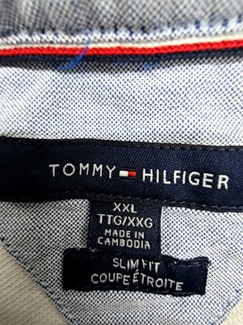 Tommy Hilfiger Men's White Dot Slim Fit Polo Shirt XXL Cotton