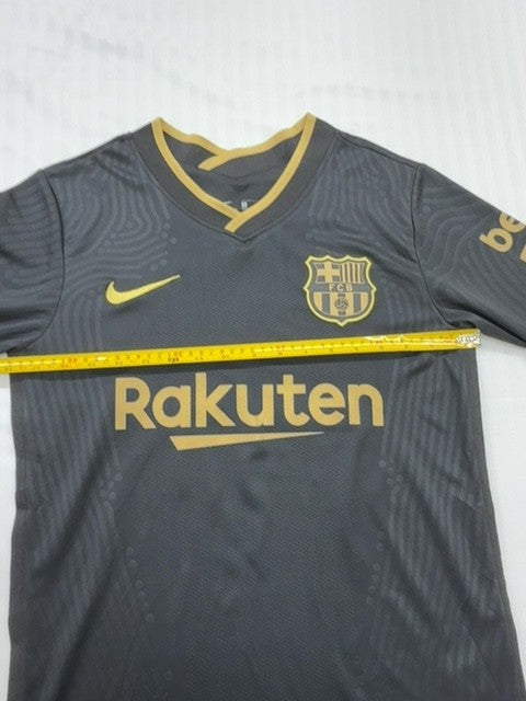 Nike Men's Black Gold FC Barcelona 20/21 Away Soccer Jersey L