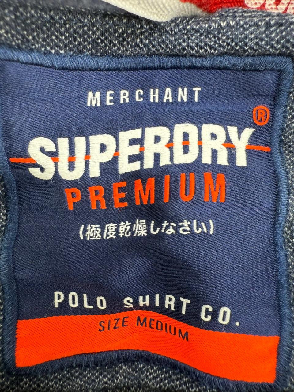 Superdry Men's Navy Short Sleeve Polo Shirt Size M M1100094A