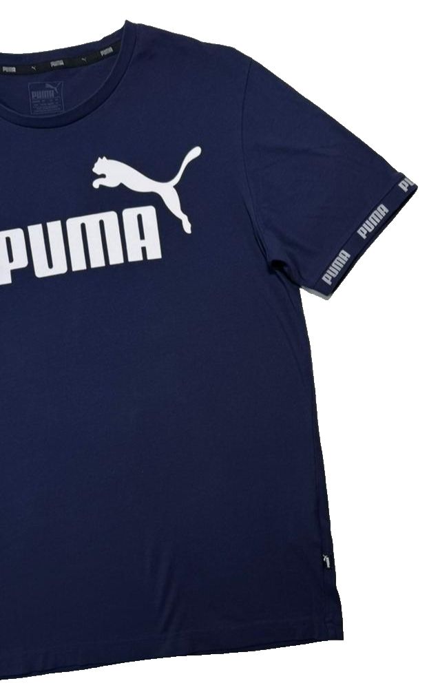 Puma Men's Essentials No. 1 Logo T-Shirt In Blue - Size M