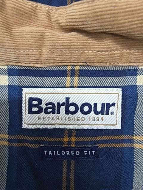 Barbour Men Blue Plaid Button-Down Shirt XL Classic Logo Patch BNWOT?